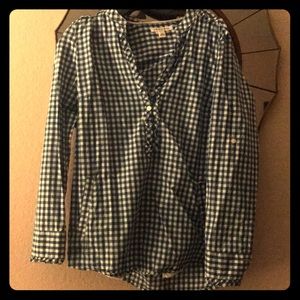 Blue gingham Banana Republic button down